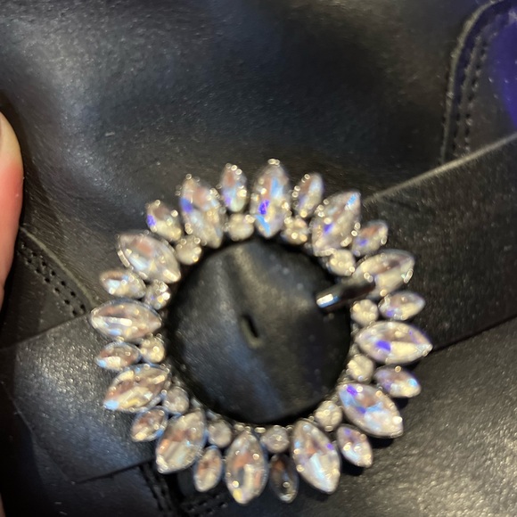 Michael Kors Viola Embellished Leather Moto Boots - Picture 6 of 9